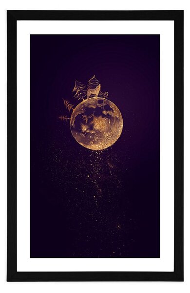 Poster cu passepartout planeta lupului