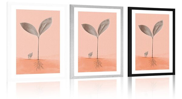 Poster cu passepartout sensul naturii