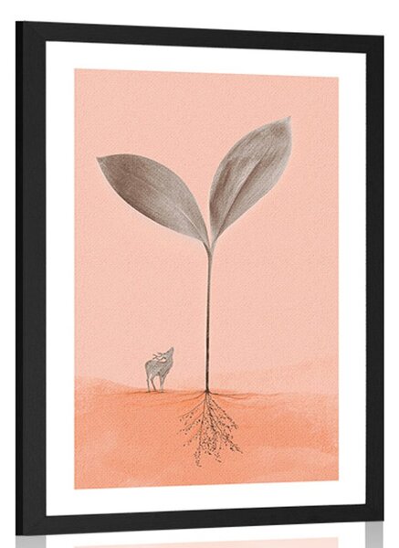 Poster cu passepartout sensul naturii