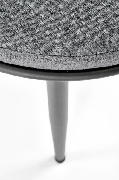 Scaun dining modern K516, gri/negru, stofa/otel, 57x60x79 cm