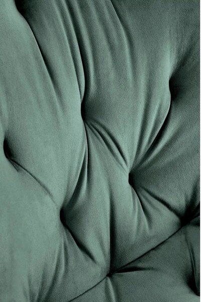 Scaun pivotant K519, verde inchis, stofa catifelata/metal, 54x63x86 cm