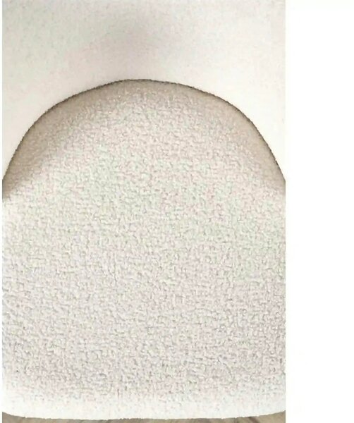 Scaun tapitat crem K518, crem, stofa buclata/metal, 57x59x75 cm