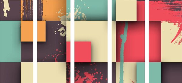 Tablou 5-piese textură abstractă