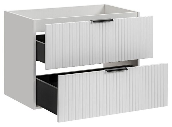 Mască suspendată cu blat pentru chiuveta de la baie Adel, alb/stejar (60 cm)