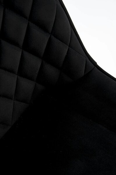 Scaun tapitat K520, negru, stofa catifelata, rotativ, 45x63x80 cm