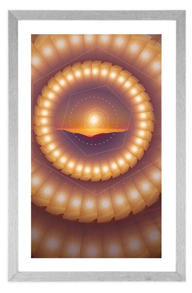 Poster cu passepartout armonie de forme