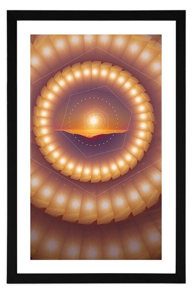 Poster cu passepartout armonie de forme