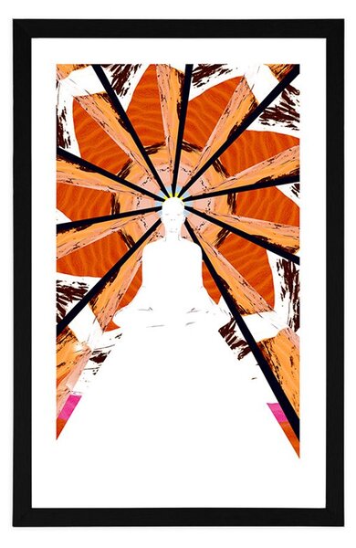 Poster cu passepartout meditație neobișnuită