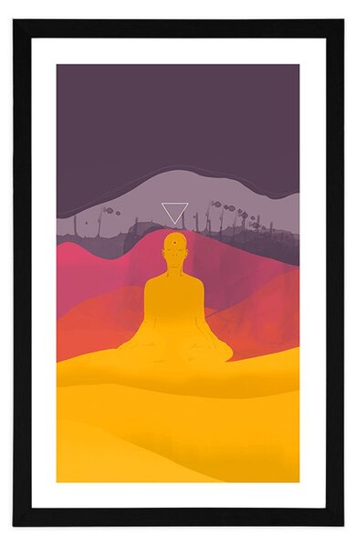 Poster cu passepartout echilibrul lui Buddha