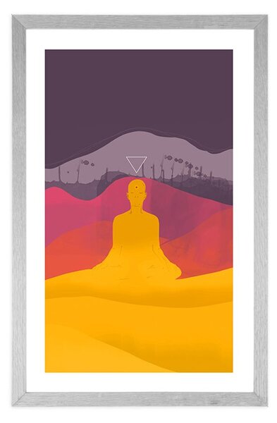 Poster cu passepartout echilibrul lui Buddha