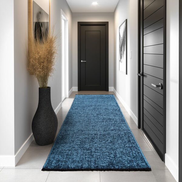 Covor traversa Space Albastru, 80 x 150 cm