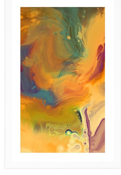 Poster cu passepartout abstracție viu colorată