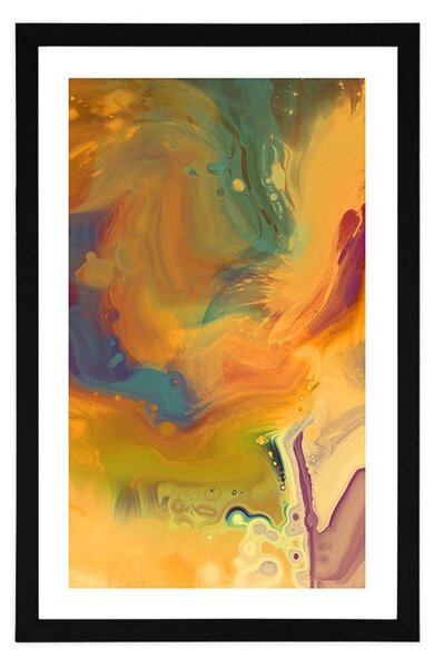 Poster cu passepartout abstracție viu colorată
