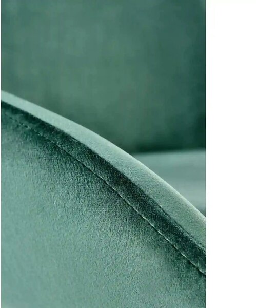 Scaun K479, verde/negru, stofa catifelata/metal, 49x60x91 cm