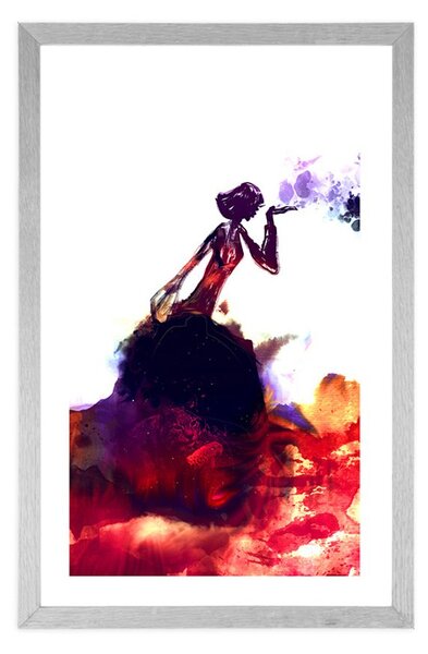 Poster cu passepartout regina culorilor