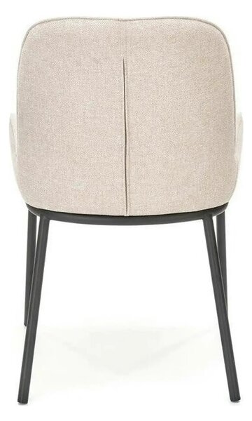 Scaun K481, alb/negru, stofa clasica/metal, 54x60x83 cm