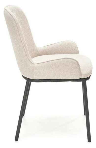 Scaun K481, alb/negru, stofa clasica/metal, 54x60x83 cm