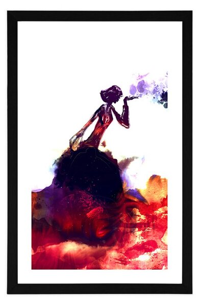 Poster cu passepartout regina culorilor