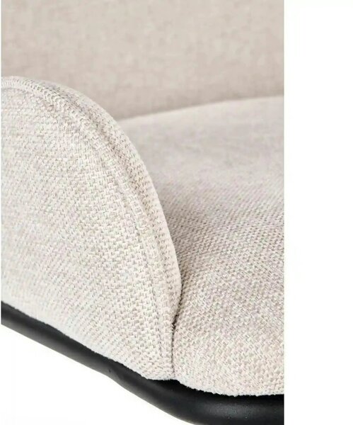 Scaun K481, alb/negru, stofa clasica/metal, 54x60x83 cm