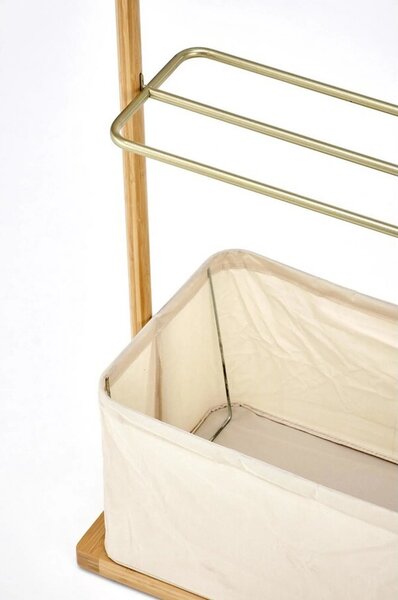 Stander haine WU-31, stejar, metal/lemn de bambus, 60x35x166 cm