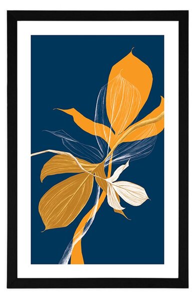 Poster cu passepartout armonia frunzelor