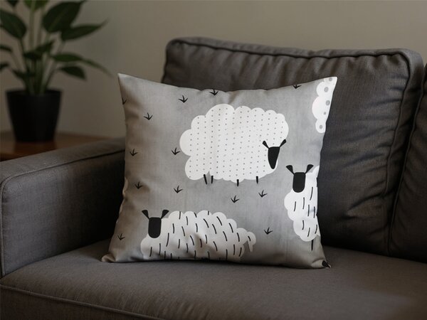 Fata de perna din policoton SHEEP POLY 45x45 cm, gri