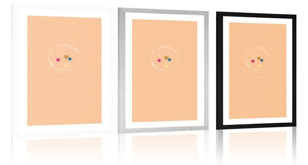 Poster cu passepartout culorile bulelor