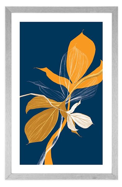 Poster cu passepartout armonia frunzelor