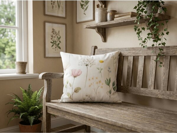 Fata de perna din policoton PETALUNE POLY 45x45 cm, crem