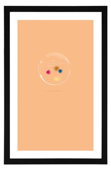 Poster cu passepartout culorile bulelor