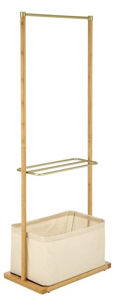 Stander haine WU-31, stejar, metal/lemn de bambus, 60x35x166 cm