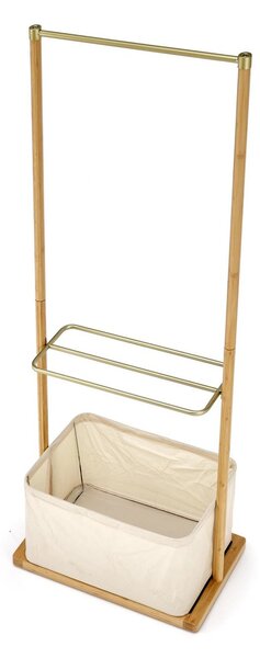 Stander haine WU-31, stejar, metal/lemn de bambus, 60x35x166 cm