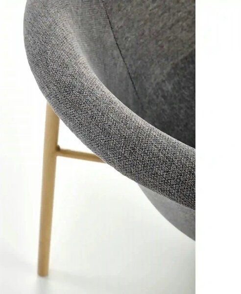 Scaun K489, gri/stejar, stofa clasica/metal, 59x56x80 cm