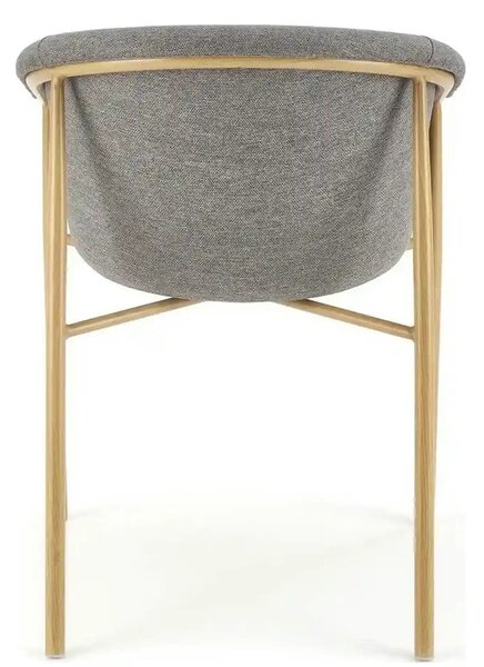 Scaun K489, gri/stejar, stofa clasica/metal, 59x56x80 cm