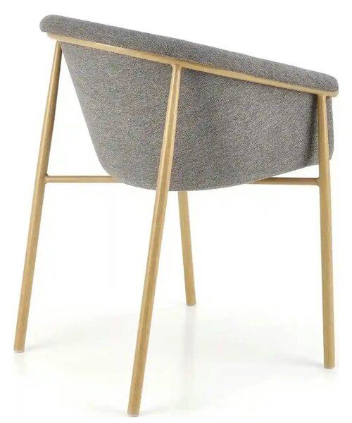 Scaun K489, gri/stejar, stofa clasica/metal, 59x56x80 cm