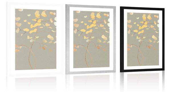 Poster cu passepartout farmecul ramurii