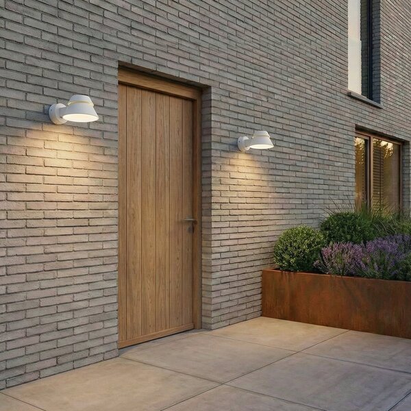 Lămpi de exterior Lucande, Moena, Gri, Aluminiu, Modern