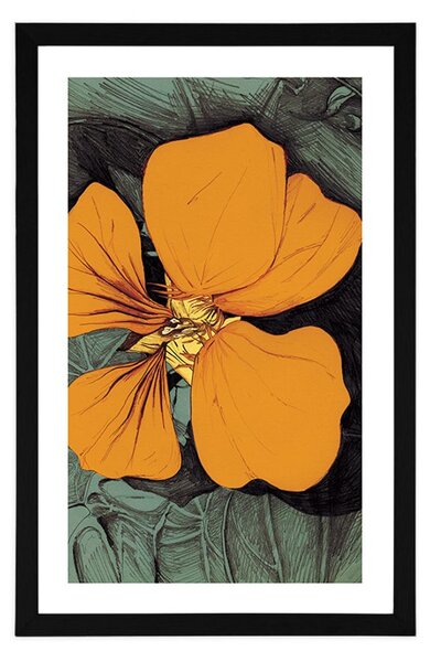 Poster cu passepartout capucin viu colorat