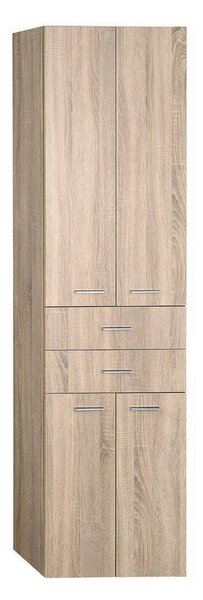 Aqualine Aqualine, dulap înalt ZOJA/KERAMIA FRESH 50x184x29cm, stejar platină, sertare, 51296
