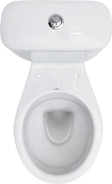Cersanit President, toaleta combinata cu flux 3/6l, scurgere verticala + cu scaun polipropilena antibacterian, alb, K08-029