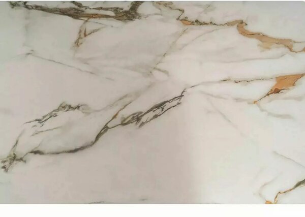 Masa extensibila INFINITY CERAMIC, alb/maro, sticla securizata/ceramic