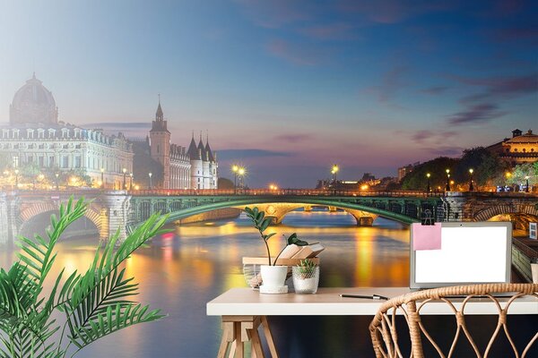Fototapet panorama orbitoare a Parisului