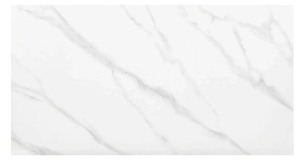 Masa extensibila JOHN, crem cu efect de marmura/negru mat, ceramica/me