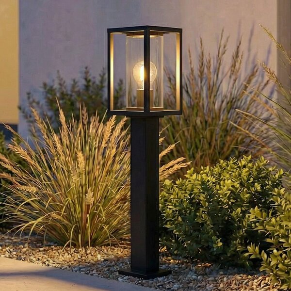 Lucande Bornă luminoasă Ferda, 60 cm, antracit, IP44, reglabil, Negru, Aluminiu, Modern