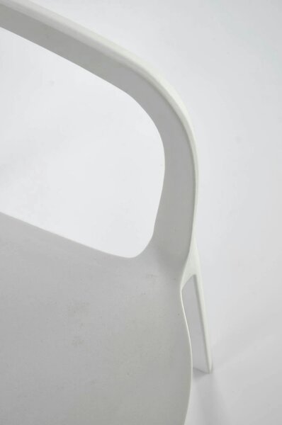 Scaun afara K491, alb, polipropilena, 60x56x76 cm