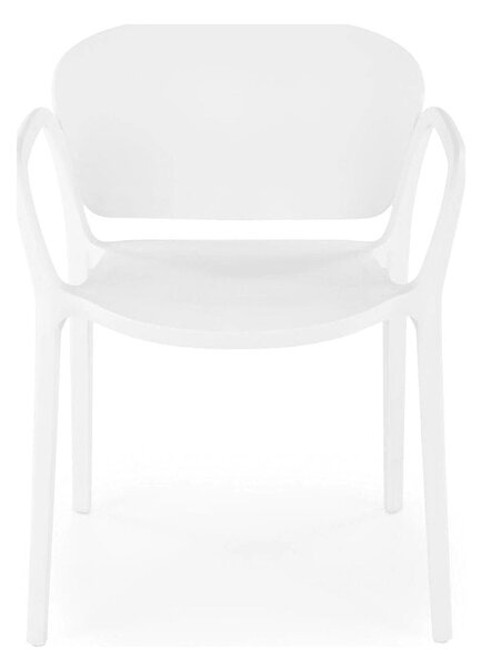 Scaun afara K491, alb, polipropilena, 60x56x76 cm