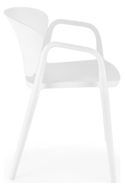 Scaun afara K491, alb, polipropilena, 60x56x76 cm