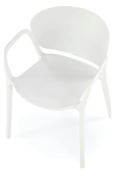 Scaun afara K491, alb, polipropilena, 60x56x76 cm