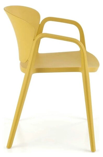 Scaun K491, galben, polipropilena, 60x56x76 cm