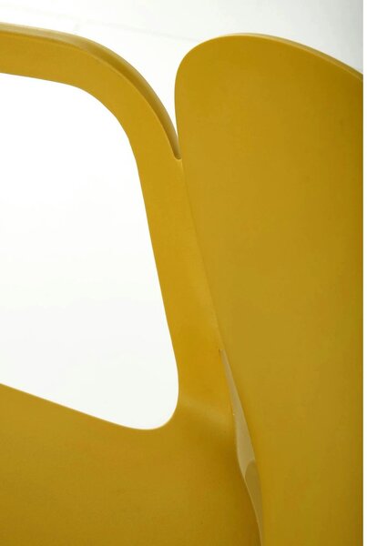 Scaun K491, galben, polipropilena, 60x56x76 cm